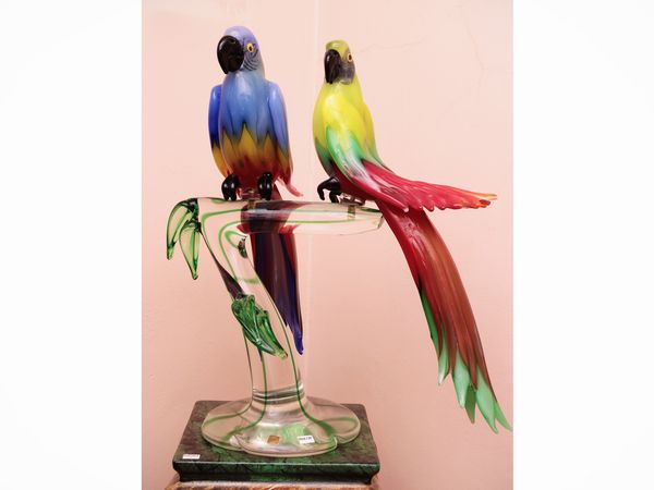 Grande gruppo in vetro policromo, Zanetti  - Asta Dimore fiorentine - Associazione Nazionale - Case d'Asta italiane