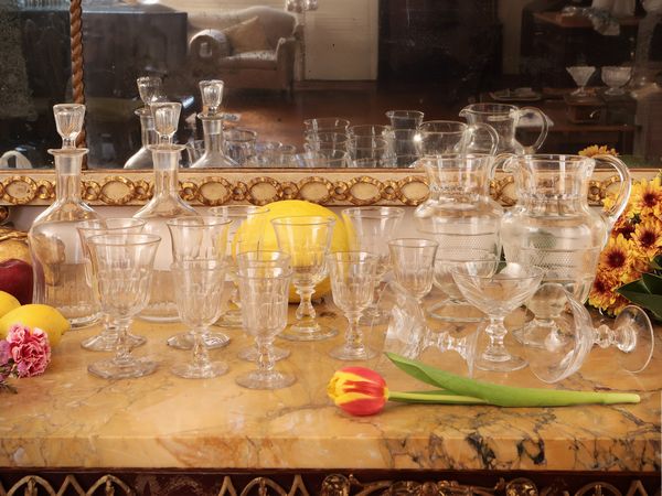 Assortimento di bicchieri in cristallo  - Asta Dimore fiorentine - Associazione Nazionale - Case d'Asta italiane