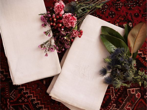 Lenzuolo matrimoniale in lino  - Asta Dimore fiorentine - Associazione Nazionale - Case d'Asta italiane