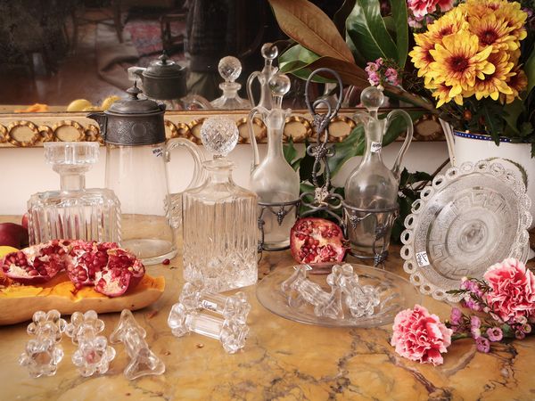 Miscellanea di accessori per la casa in vetro e cristallo  - Asta Dimore fiorentine - Associazione Nazionale - Case d'Asta italiane