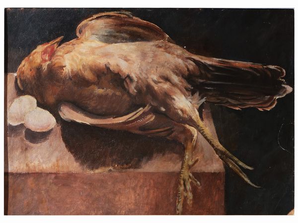 Paesaggio - Natura morta con pollame  - Asta Dimore fiorentine - Associazione Nazionale - Case d'Asta italiane