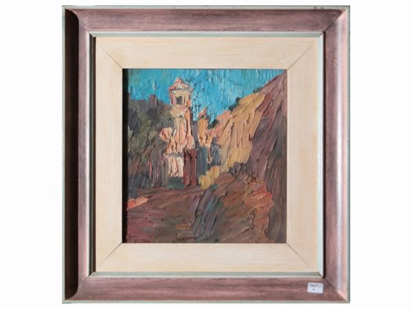 Scorcio con campanile  - Asta Dimore fiorentine - Associazione Nazionale - Case d'Asta italiane