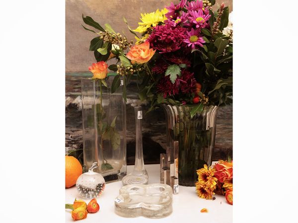 Sei vasi decorativi in vetro  - Asta Dimore fiorentine - Associazione Nazionale - Case d'Asta italiane