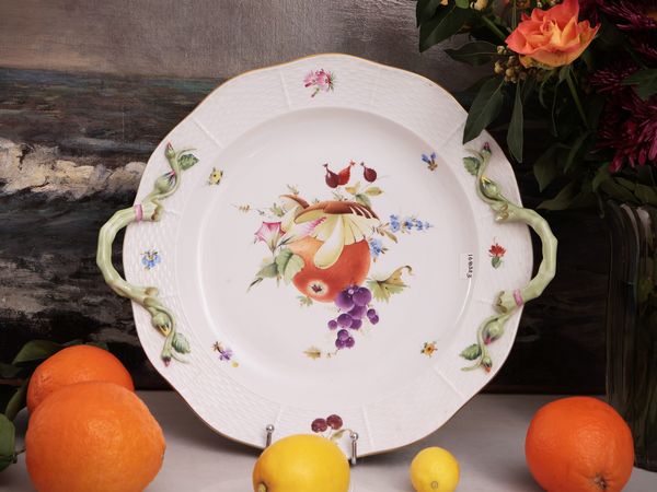 Vassoio in porcellana, decoro Fruit Bouquet, Herend  - Asta Dimore fiorentine - Associazione Nazionale - Case d'Asta italiane