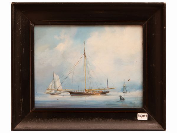 Veliero alla fonda  - Asta Dimore fiorentine - Associazione Nazionale - Case d'Asta italiane