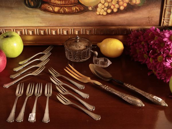 Lotto di argenteria per la tavola  - Asta Dimore fiorentine - Associazione Nazionale - Case d'Asta italiane