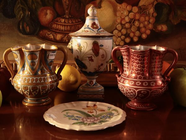 Lotto di ceramiche, Manifattura Cantagalli  - Asta Dimore fiorentine - Associazione Nazionale - Case d'Asta italiane