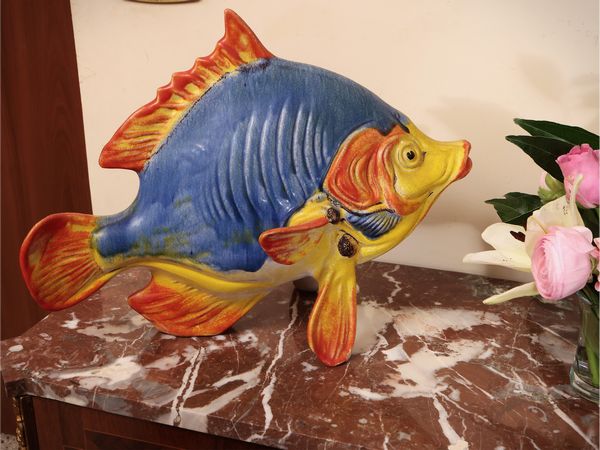 Gruppo in terrcotta smaltata  - Asta Dimore fiorentine - Associazione Nazionale - Case d'Asta italiane