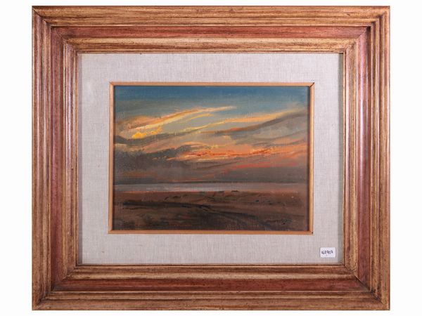 Luigi Falai : Tramonto sul mare  - Asta Dimore fiorentine - Associazione Nazionale - Case d'Asta italiane