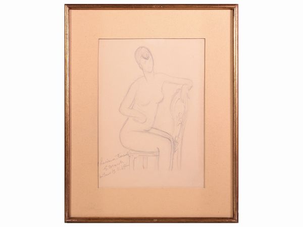 Giovanni March : Nudo femminile 1947  - Asta Dimore fiorentine - Associazione Nazionale - Case d'Asta italiane