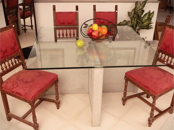 Tavolo da pranzo di foggia moderna  - Asta Dimore fiorentine - Associazione Nazionale - Case d'Asta italiane