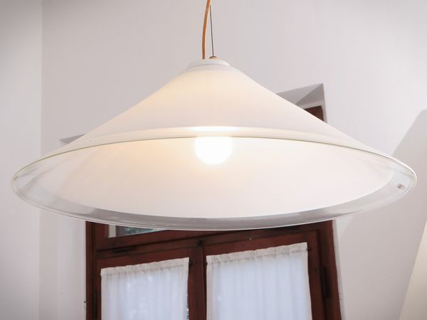 Lampadario in vetro di foggia moderna  - Asta Dimore fiorentine - Associazione Nazionale - Case d'Asta italiane