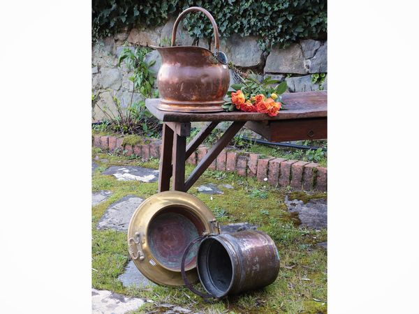 Accessori da camino in rame  - Asta Dimore fiorentine - Associazione Nazionale - Case d'Asta italiane