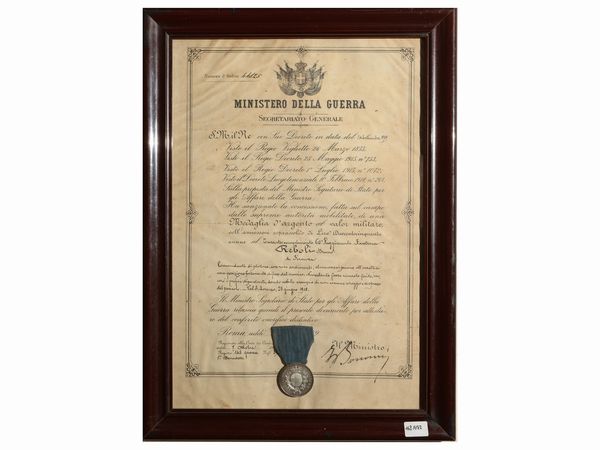 Medaglia d'argento al valor militare, 1918  - Asta Dimore fiorentine - Associazione Nazionale - Case d'Asta italiane