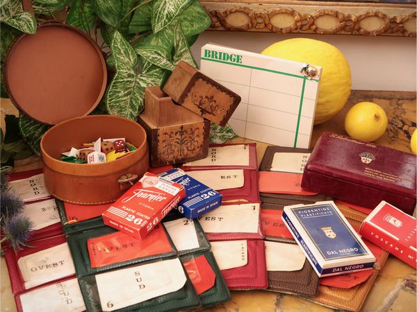 Accessori per il gioco del bridge  - Asta Dimore fiorentine - Associazione Nazionale - Case d'Asta italiane