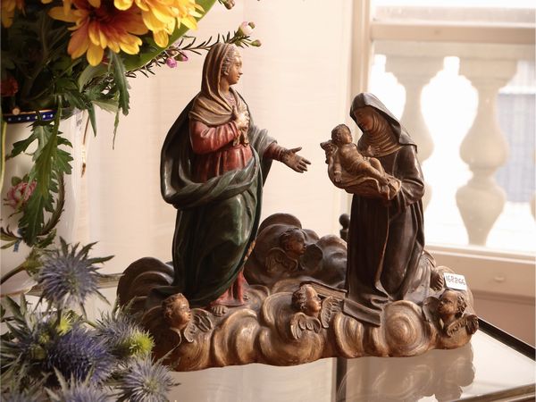 La vergine Maria con Santa Monica e Ges Bambino  - Asta Dimore fiorentine - Associazione Nazionale - Case d'Asta italiane