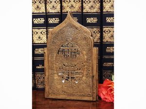 Icona da viaggio in bronzo e smalti  - Asta Dimore fiorentine - Associazione Nazionale - Case d'Asta italiane