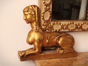 Caminiera in legno laccato e lumeggiato in oro  - Asta Dimore fiorentine - Associazione Nazionale - Case d'Asta italiane