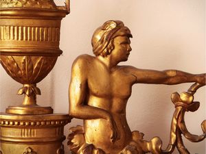 Caminiera in legno laccato e lumeggiato in oro  - Asta Dimore fiorentine - Associazione Nazionale - Case d'Asta italiane