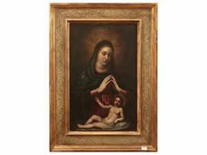 Scuola veneta del XVII - Madonna con Bambino