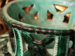 Grande vaso a potiche in terracotta smaltata  - Asta Dimore fiorentine - Associazione Nazionale - Case d'Asta italiane