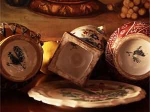 Lotto di ceramiche, Manifattura Cantagalli  - Asta Dimore fiorentine - Associazione Nazionale - Case d'Asta italiane