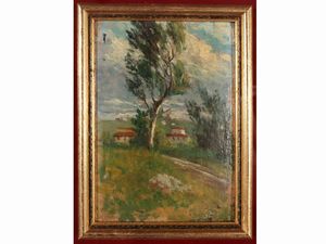 Scuola toscana del XX secolo : Paesaggi  - Asta Dimore fiorentine - Associazione Nazionale - Case d'Asta italiane