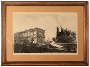 Luciano Guarnieri : Serie di cinque litografie dalla serie Firenze 4 novembre 1966  - Asta Dimore fiorentine - Associazione Nazionale - Case d'Asta italiane