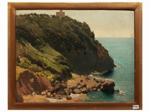 Enrico Delbono - Il castello di Sonnino e Scorcio di costiera