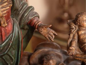 La vergine Maria con Santa Monica e Ges Bambino  - Asta Dimore fiorentine - Associazione Nazionale - Case d'Asta italiane