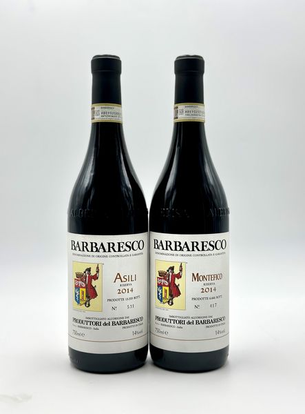 Produttori del Barbaresco, Barbaresco Riserva Montefico - Barbaresco Riserva Asili  - Asta Wine & Spirits - Associazione Nazionale - Case d'Asta italiane