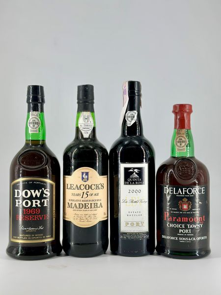 Selezione Porto, Dow's Reserve - Leacock's Madeira - Quinta de la Rosa - Delaforce  - Asta Wine & Spirits - Associazione Nazionale - Case d'Asta italiane