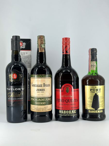 Selezione Porto, Taylor's - Gonzalez Byass - Osborne - Sandeman  - Asta Wine & Spirits - Associazione Nazionale - Case d'Asta italiane