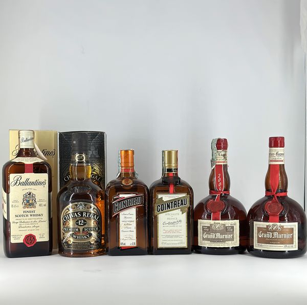 Selezione Spiriti, Ballantine's - Chivas - Cointreau - Grand Marnier  - Asta Wine & Spirits - Associazione Nazionale - Case d'Asta italiane