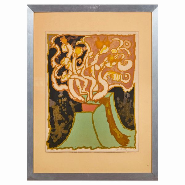 Pierre Alechinsky : PIERRE ALECHINSKY  - Asta ARTE MODERNA E CONTEMPORANEA E OPERE DALLA RACCOLTA DI ANTONIO PAOLUCCI - Associazione Nazionale - Case d'Asta italiane