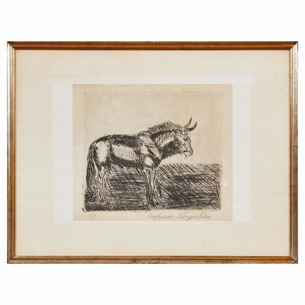 Antonio Ligabue : ANTONIO LIGABUE  - Asta ARTE MODERNA E CONTEMPORANEA E OPERE DALLA RACCOLTA DI ANTONIO PAOLUCCI - Associazione Nazionale - Case d'Asta italiane