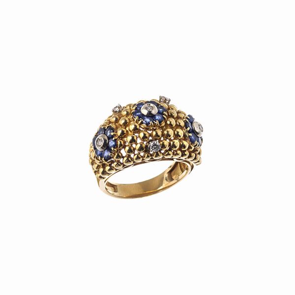 ANELLO FLOREALE A FASCIA  - Asta Gioielli  - Associazione Nazionale - Case d'Asta italiane