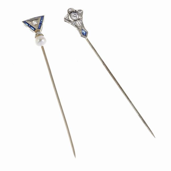 DUE SPILLE DA GIACCA  - Asta Gioielli  - Associazione Nazionale - Case d'Asta italiane