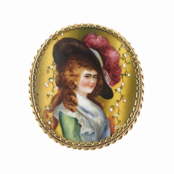 GRANDE SPILLA FIGURATA  - Asta Gioielli  - Associazione Nazionale - Case d'Asta italiane