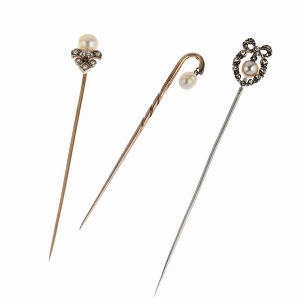 TRE SPILLE DA GIACCA  - Asta Gioielli  - Associazione Nazionale - Case d'Asta italiane