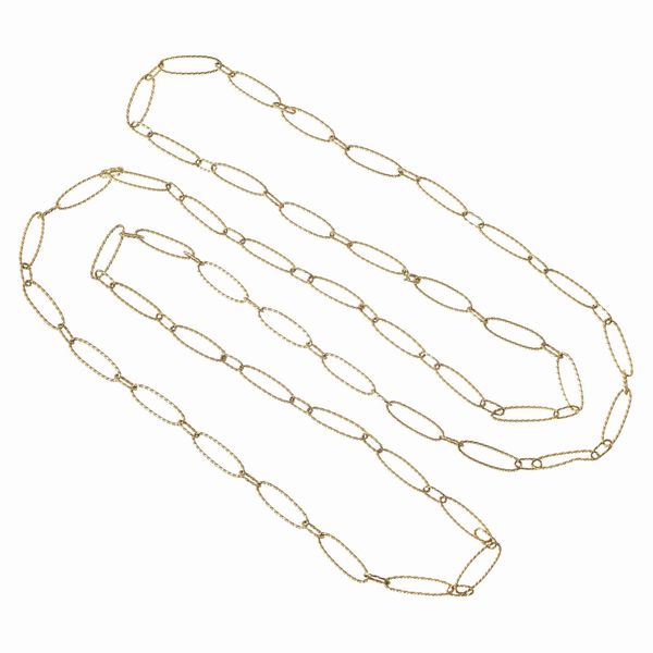 LUNGA COLLANA A CATENA  - Asta Gioielli  - Associazione Nazionale - Case d'Asta italiane