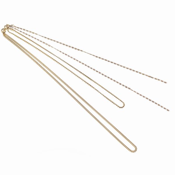 TRE COLLANE A CATENA  - Asta Gioielli  - Associazione Nazionale - Case d'Asta italiane