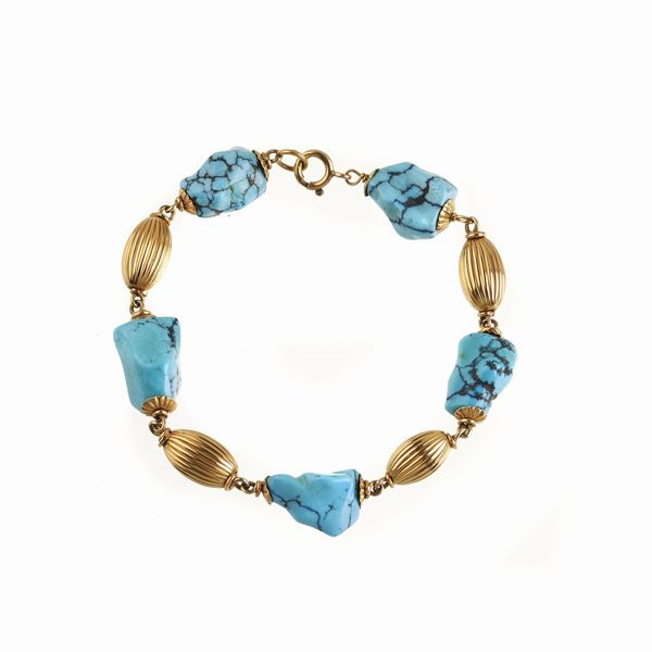 BRACCIALE CON TURCHESI  - Asta Gioielli  - Associazione Nazionale - Case d'Asta italiane