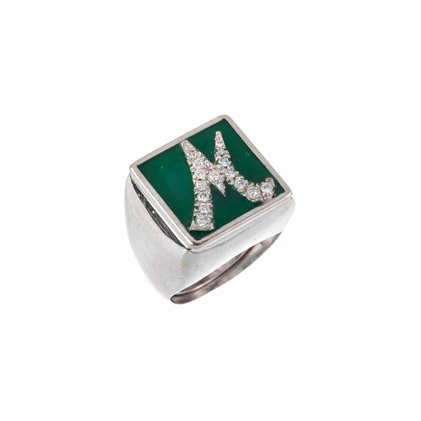 ANELLO CHEVALIER CON DIAMANTI  - Asta Gioielli  - Associazione Nazionale - Case d'Asta italiane