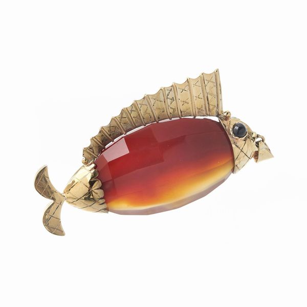 PENDENTE A FORMA DI PESCE  - Asta Gioielli  - Associazione Nazionale - Case d'Asta italiane