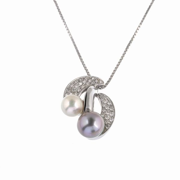 COLLANA CON PERLE E DIAMANTI  - Asta Gioielli  - Associazione Nazionale - Case d'Asta italiane