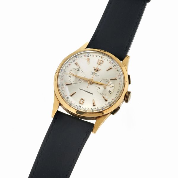 MONIL CRONOGRAFO IN ORO  - Asta OROLOGI - Associazione Nazionale - Case d'Asta italiane