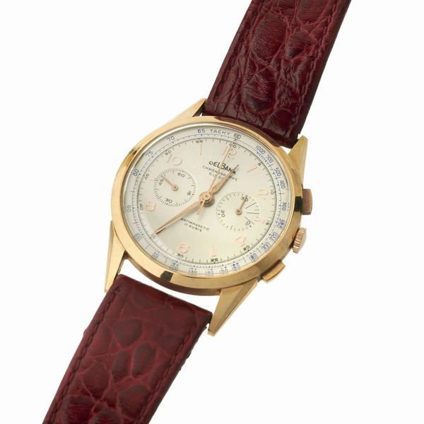 DELBANA CRONOGRAFO IN ORO  - Asta OROLOGI - Associazione Nazionale - Case d'Asta italiane