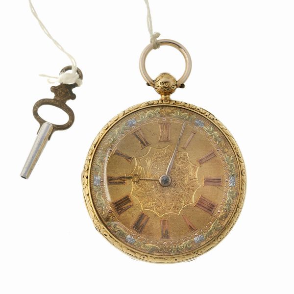 MUSTON OROLOGIO DA TASCA IN ORO  - Asta OROLOGI - Associazione Nazionale - Case d'Asta italiane