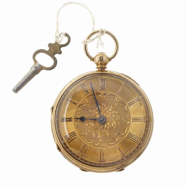 OROLOGIO DA TASCA IN ORO  - Asta OROLOGI - Associazione Nazionale - Case d'Asta italiane